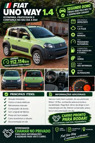 Fiat Uno WAY 1.4 EVO Fire Flex 8V 5P 2011