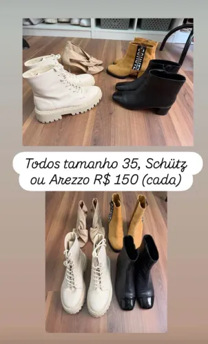Sapatos: Schütz e Arezzo, tamanho 35 qualquer um 150.