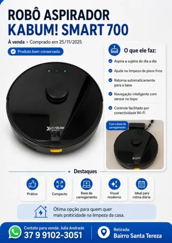 Robo Aspirador Kabum Smart 700