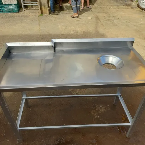 Bancada inox com coletor