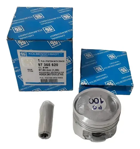 Kit Pistão Anéis 1.00 57,50mm Titan Fan Bros 125 02/08