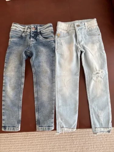 2 Calças jeans menina com elastano da marca Pullga TAM 4