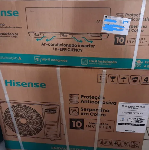 Ar Condicionado inverter Hisense hi-efficiency Wi-Fi 9000 btus