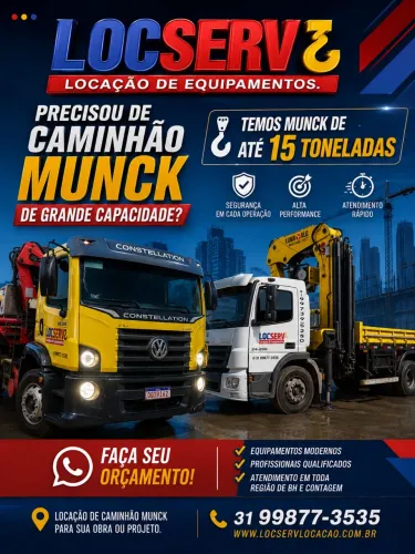 LOCAÇÃO DE CAMINHÃO MUNCK 