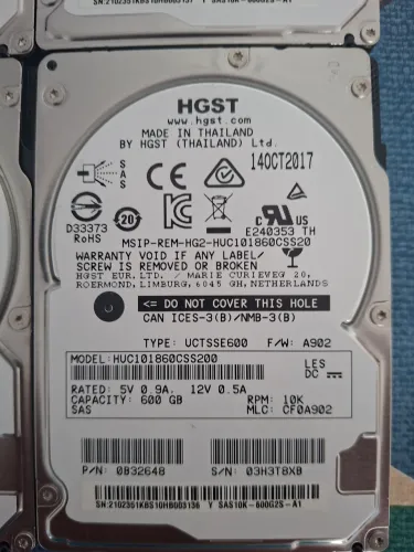 HD HGSt 600gb SAS