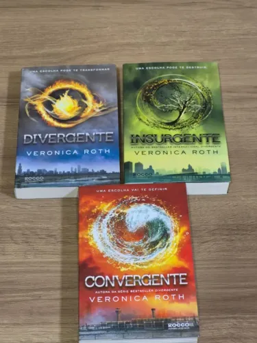 Livros Divergente, Insurgente e Convergente - Veronica Roth - Excelente estado