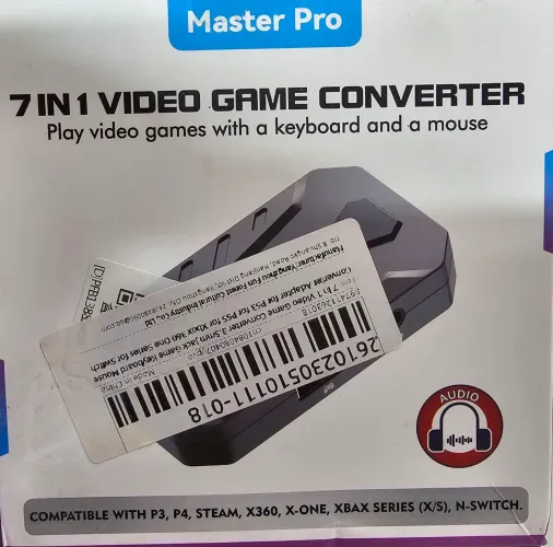 Adaptador Teclado e Mouse para PS4, Xbox, Switch e PS3 - Master Pro 7 em 1