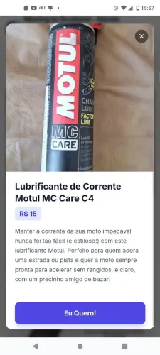 Lubrificante de corrente motul, more c4 ! 