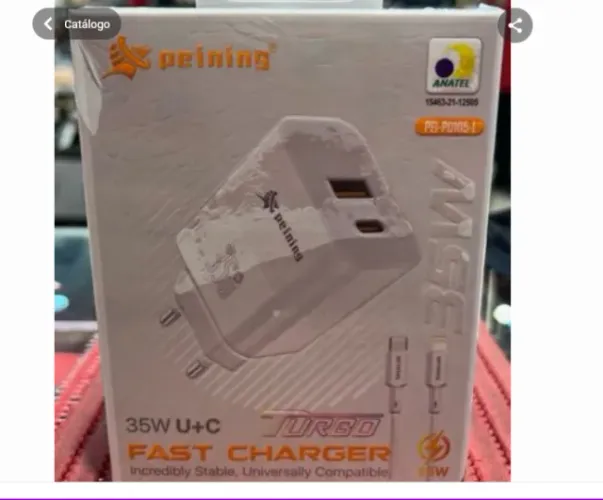 Carregador Turbo 35W Peining Original (Homologado Anatel) - Novo/Lacrado