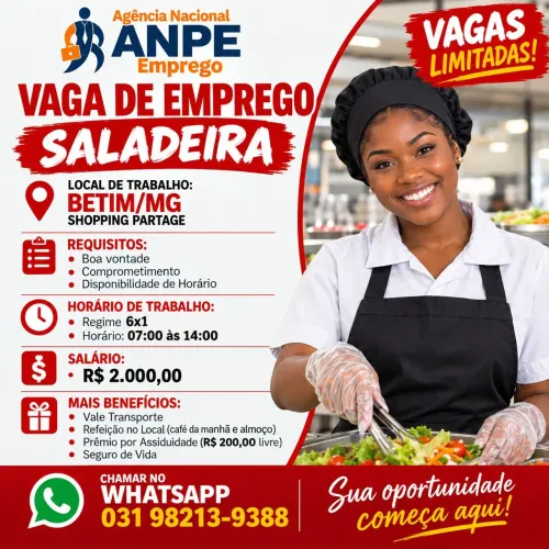 AUXILIAR DE COZINHA E SALADEIRA