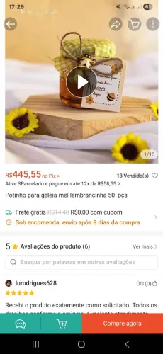 Pote de vidro lembrancinhas