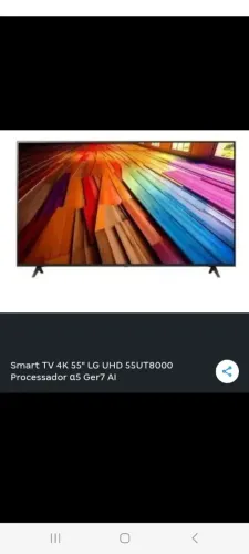 Tv smart LG 55 plg Ut8000 Processador a5 Ger7 AL nova lacrada nota fiscal e garantia.