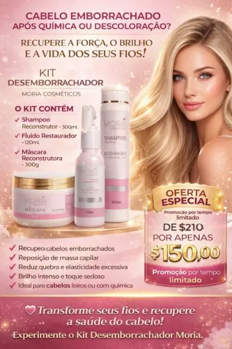Kit Desemborrachador Moriá cosméticos 