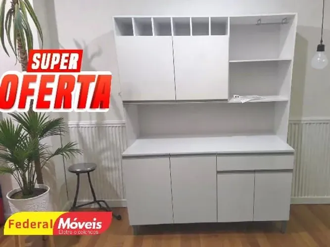 Armário de Cozinha com Nicho 1,30m - Opções pelo Catálogo 