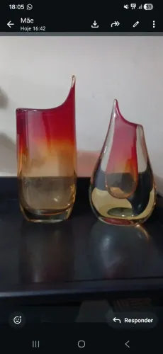 Conjunto cristal murano