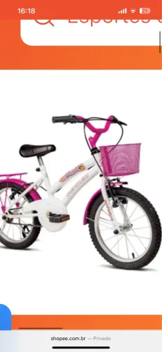 Bicicleta infantil menina - Aro 16