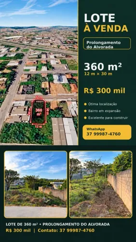 ? Lote 360m² - Prolongamento Alvorada