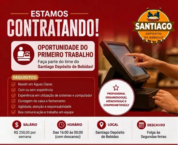Oportunidade pra quem está parado!