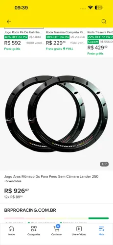 Vendo rodas pneu sem câmera para lander