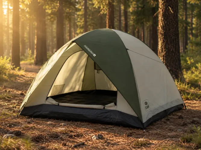 Barraca Bel Araguaia 5 Pessoas para Camping Verde e Bege (PRODUTO LACRADO)