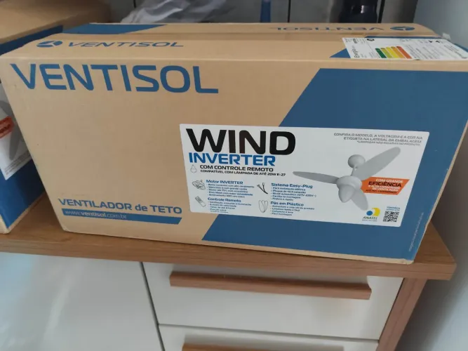 ventilador de teto ventisol novo lacrado controle remoto inverter ventisol