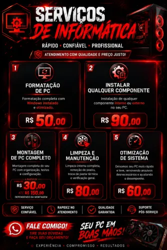 Manutenção e formatação de pc