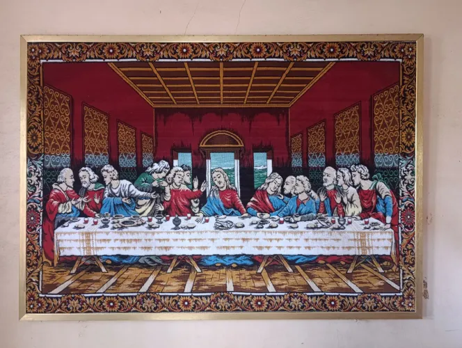 Quadro de tapete Santa Ceia