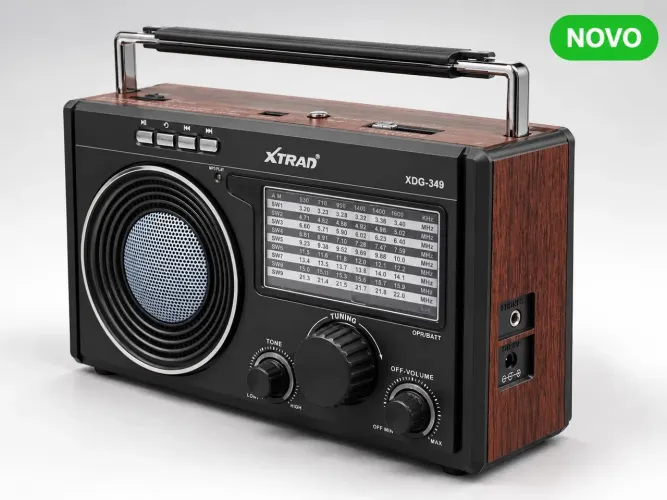 Rádio Retrô XTRAD XDG-349 Bluetooth USB FM AM SW