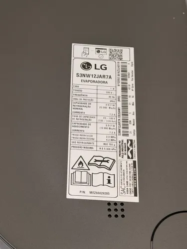 Ar condicionado LG 12000 btus novo
