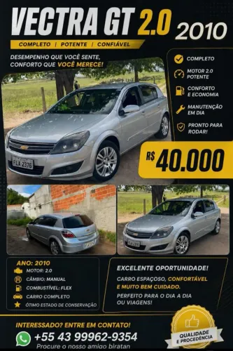 Chevrolet Vectra GT 2.0 MPFI 8V Flexpower Mec. 2010
