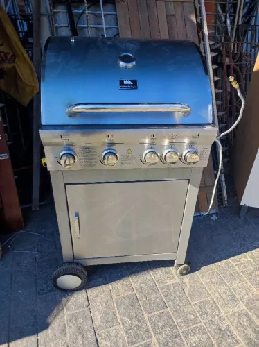 Churrasqueira inox carrinho gourmet 5 queimadores Mimo Style