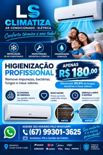 Higienização ar condicionado