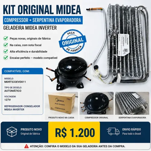 Peças para geladeira midea inverter 