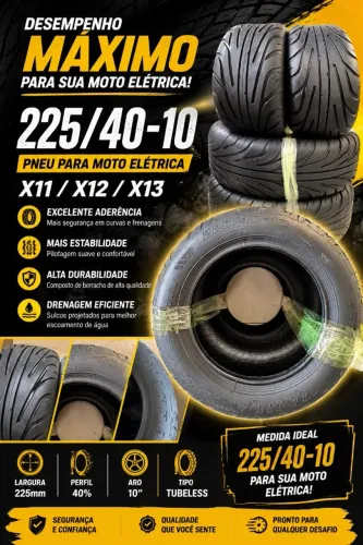Pneu para moto elétrica