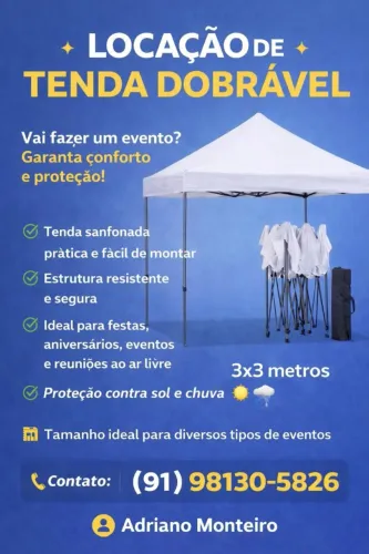 Locação de Tenda 3x3