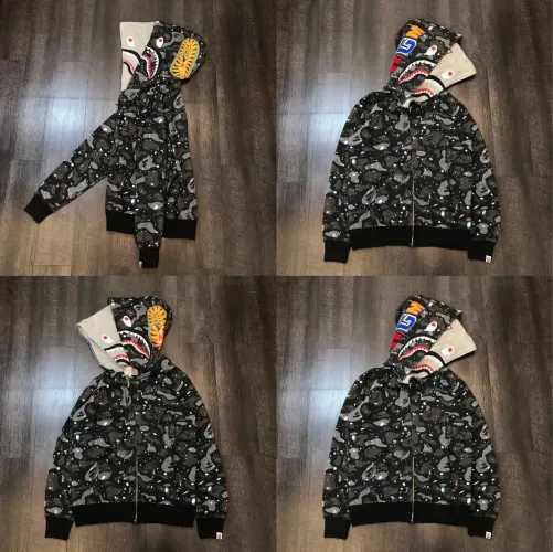 blusa bape camuflada, touca dupla-tamanho Xgg