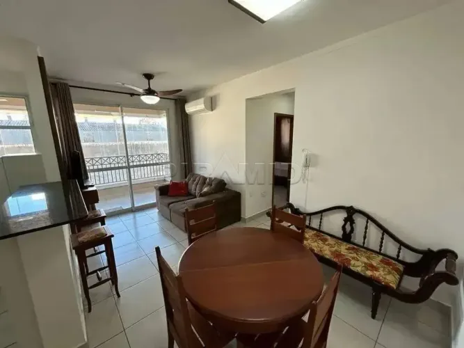 Apartamento mobiliado padrão com 64m² no Bairro Centro, Zona Central de Ribeirão Preto/SP: