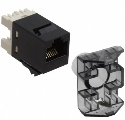 JACK RJ45 FEMEA CAT.6 SL PRETO 568-A/B (EMBALAGEM 24 PÇS)