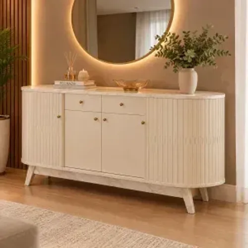 Buffet Mônaco Calacata/Off White NOVO!