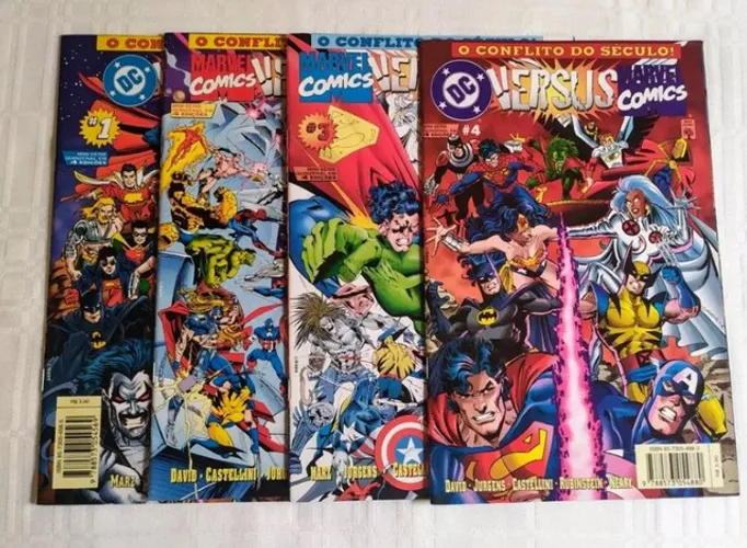 Dc versus Marvel crossover completo em 4 edições ano 1997
