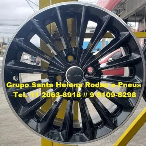 Roda esportivo Scorro S-195 4x100 VW Gol Fiat Argo GM Corsa Vectra Renault 10x Sem Juros