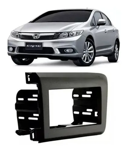 Moldura 2din Expex Honda Civic 2012 Em Diante Preta Epx204