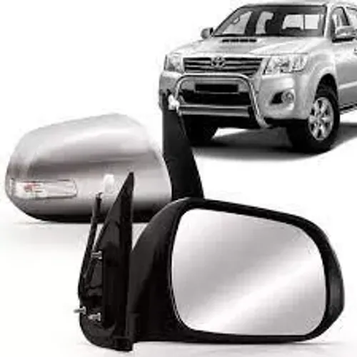 retrovisor hilux 2012/2015 elétrico c/pisca cromado