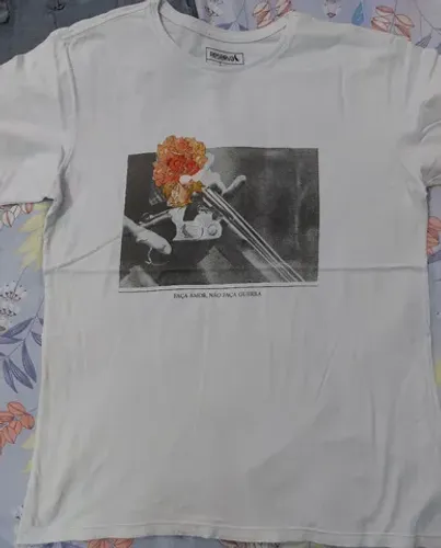 Camisa manga 100% algodao tamanho G estado de novas