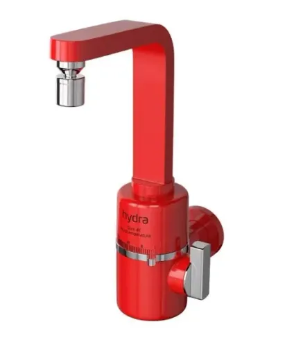 Torneira Elétrica Slim 4t De Parede Vermelha Hydra (Nova)