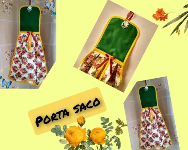 Porta saco e bate mão