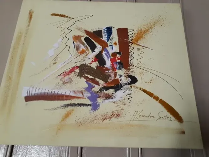 2 Quadros pinturas abstrata