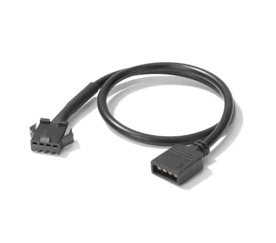 Cabo conversor para fans rgb 4 pinos macho/fêmea, 12v, 30cm.