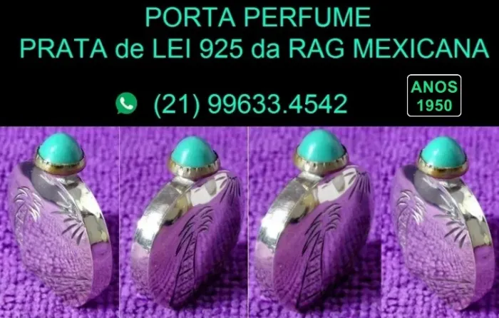Porta perfume.Prata de lei 925 da Rag mexicana.
