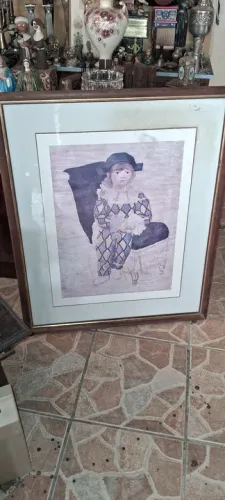 Quadro Pablo Picasso - Paul en Arlequin - ler descrição